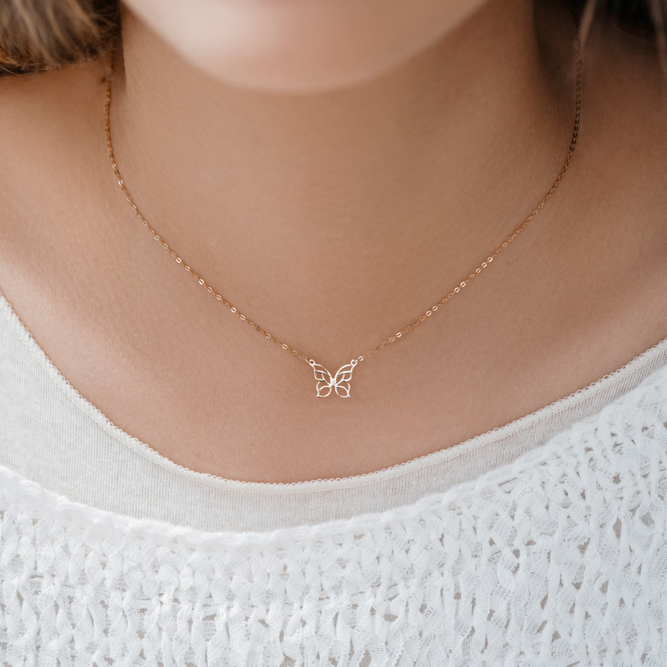 Náhrdelník s diamantem Fantasy Butterfly