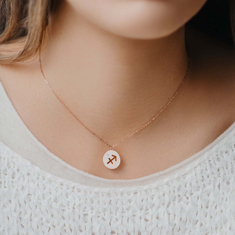Náhrdelník s diamantem Aquarius