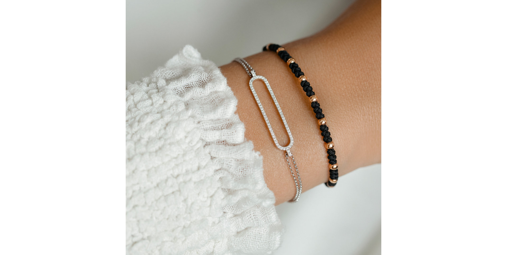 Náramek s černými diamanty Dazzle