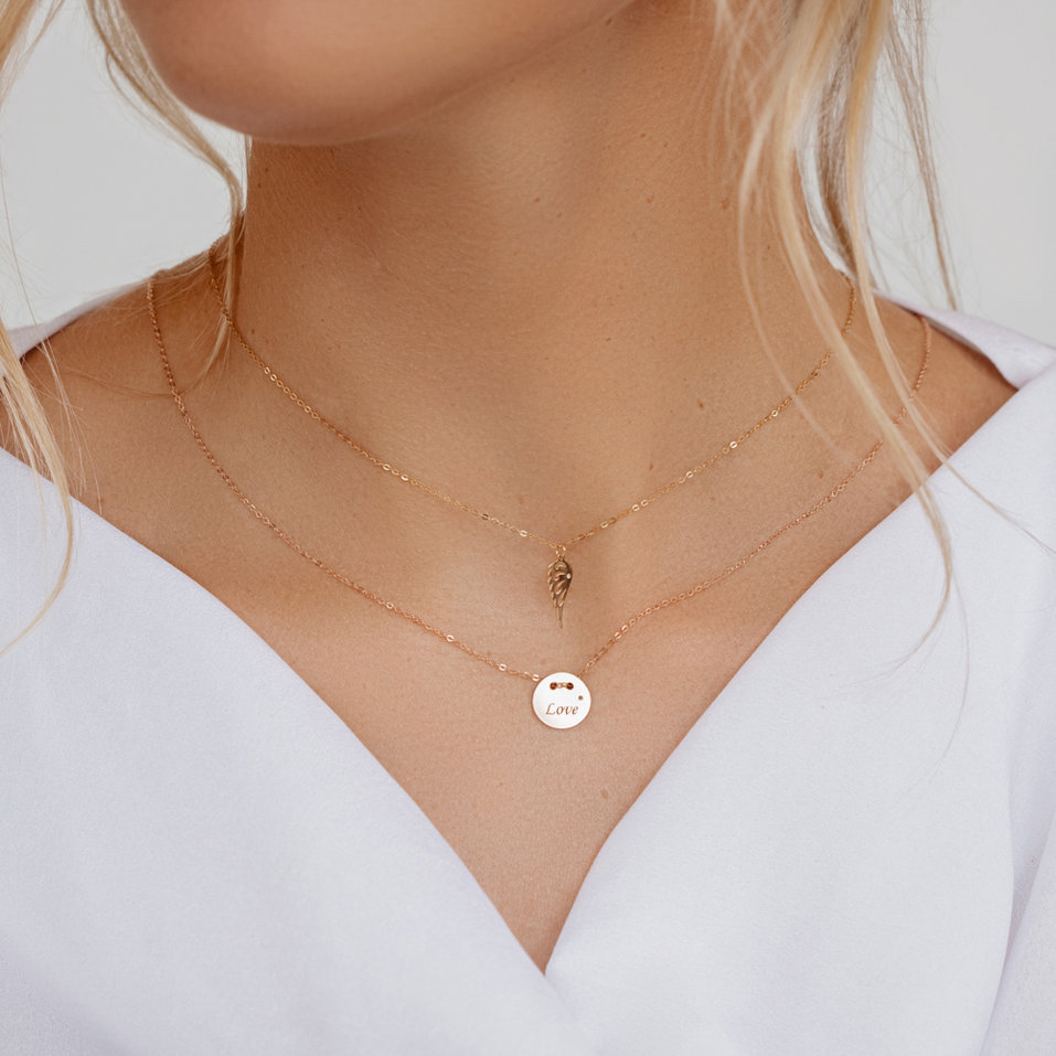 Náhrdelník s diamantem Heaven Wing