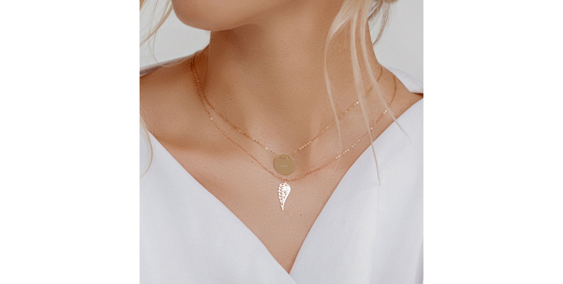 Náhrdelník s diamantem Guardian Wing