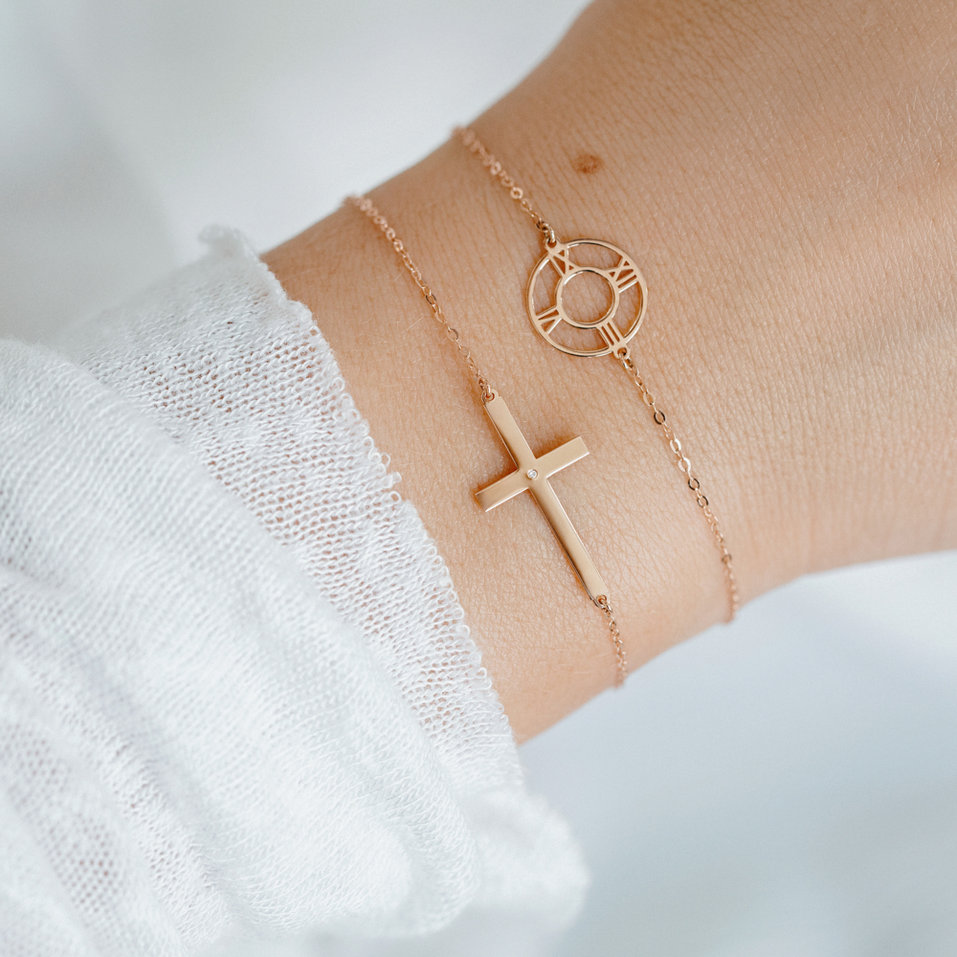 Náramek s diamantem Cross