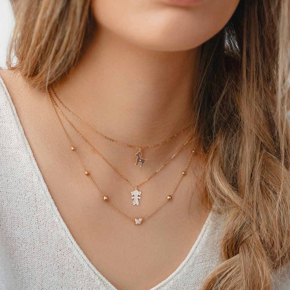 Náhrdelník s diamantem Puppy