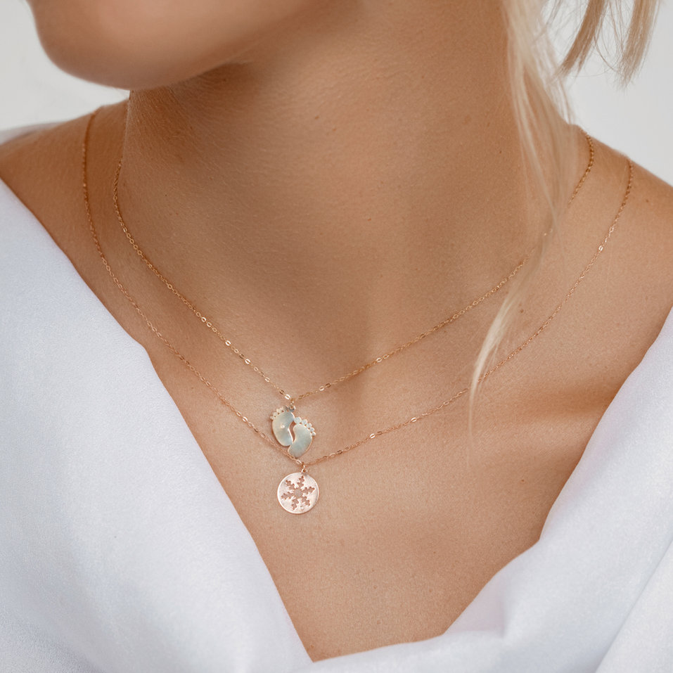 Náhrdelník s diamantem Diamond Snowflake