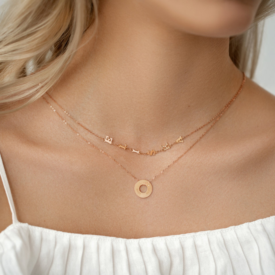 Náhrdelník s diamantem Love Circle