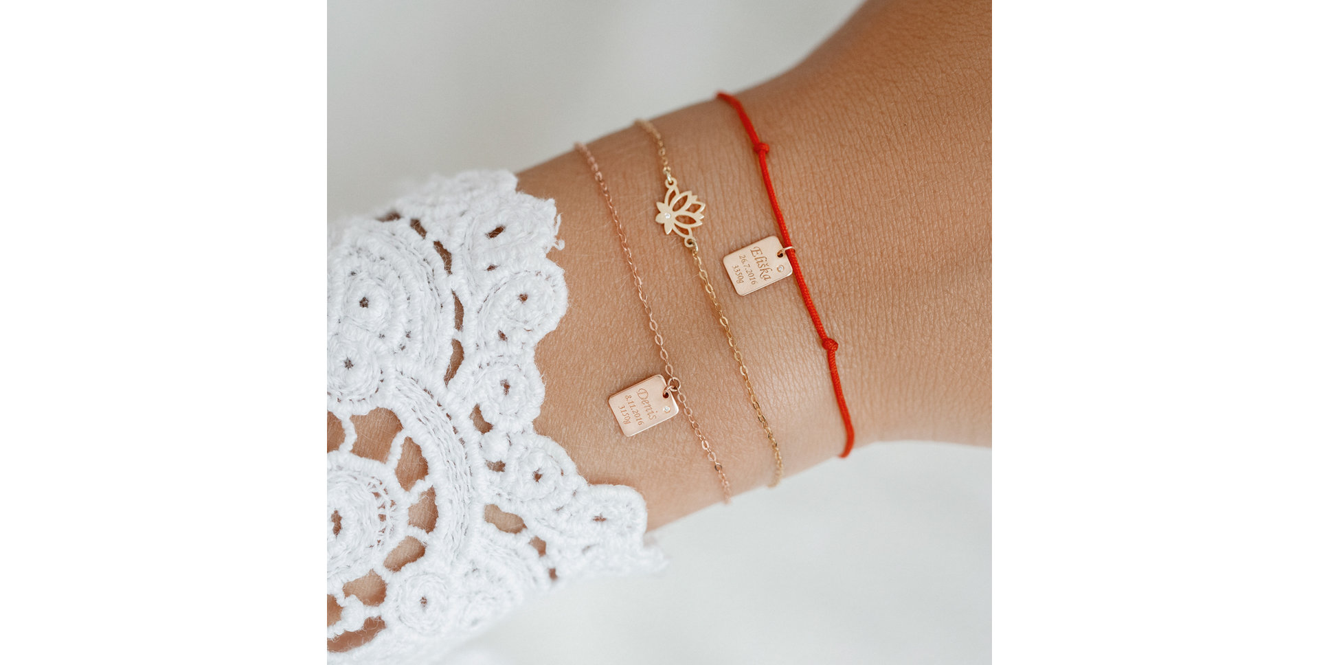 Náramek s diamantem Little Lotus