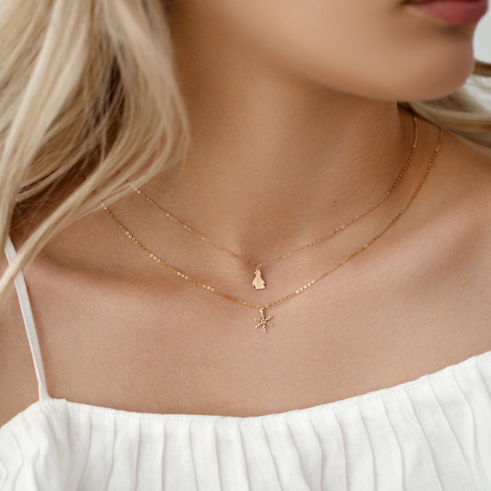 Náhrdelník s diamantem Little Snowflake