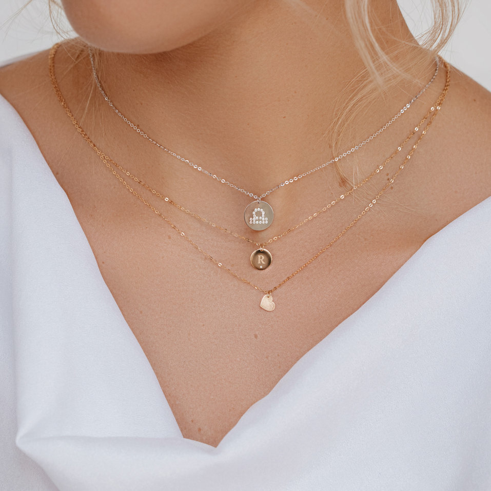 Náhrdelník s diamanty Libra