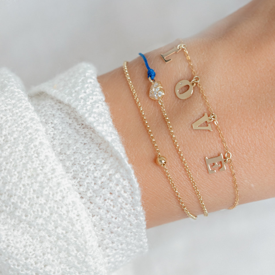 Náramek s diamantem Love