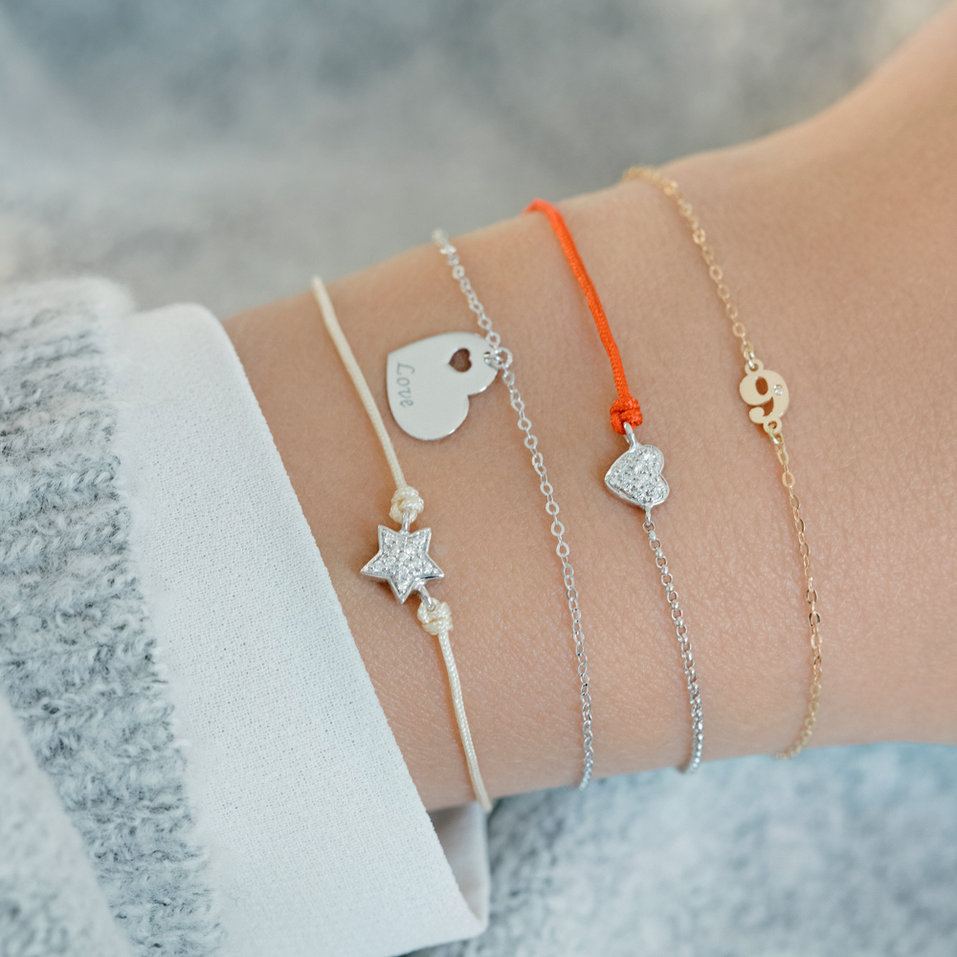 Náramek s diamantem Lucky Nine