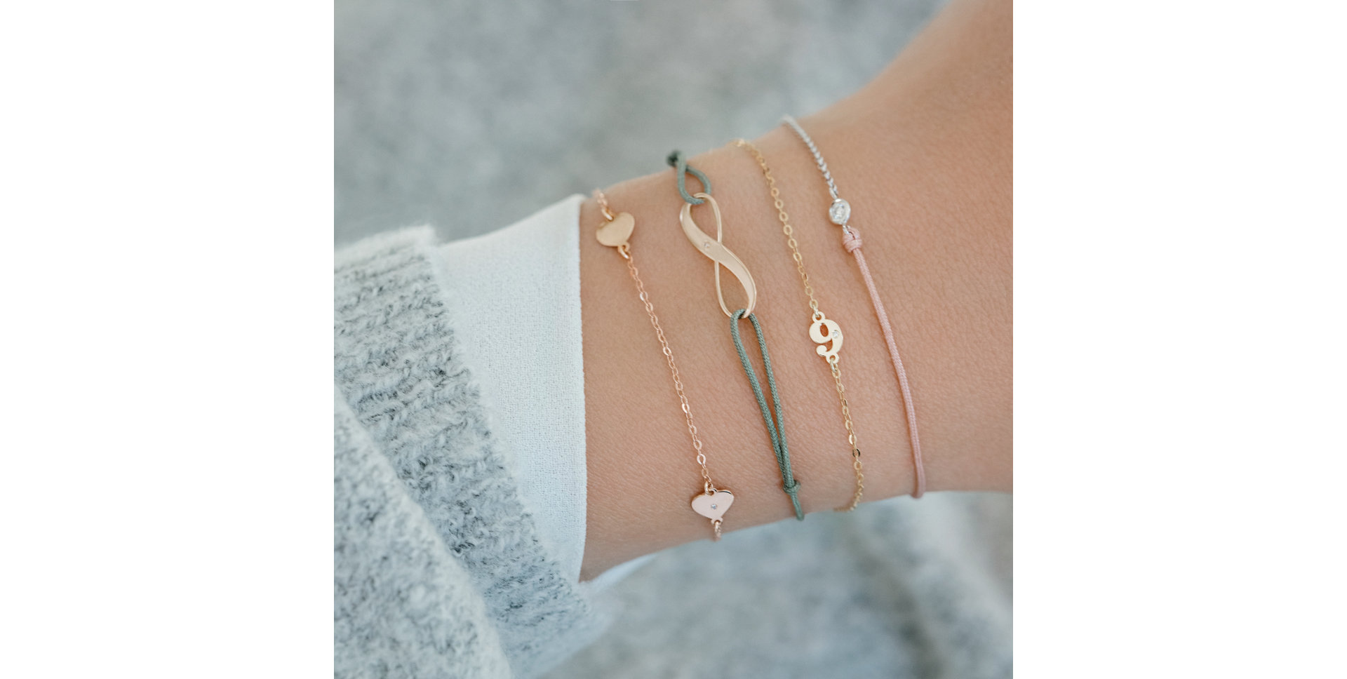 Náramek s diamantem Lucky Nine