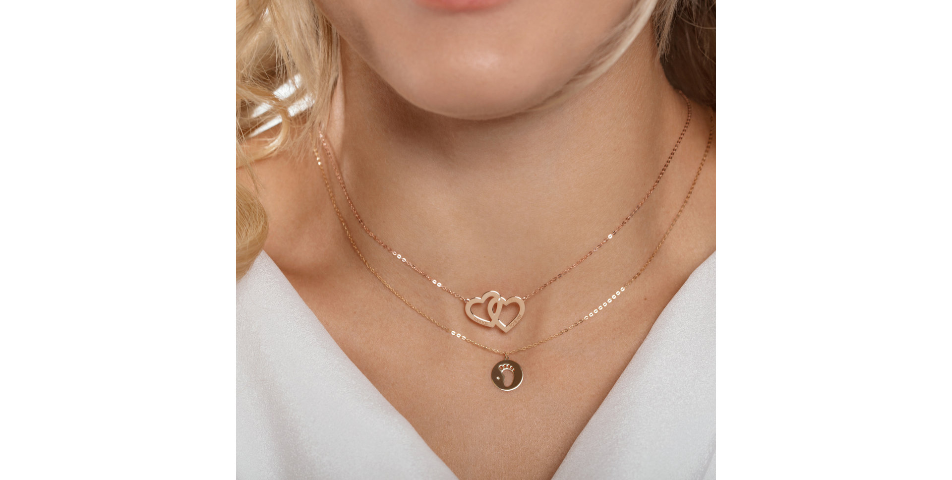 Náhrdelník s diamantem Happy Foot