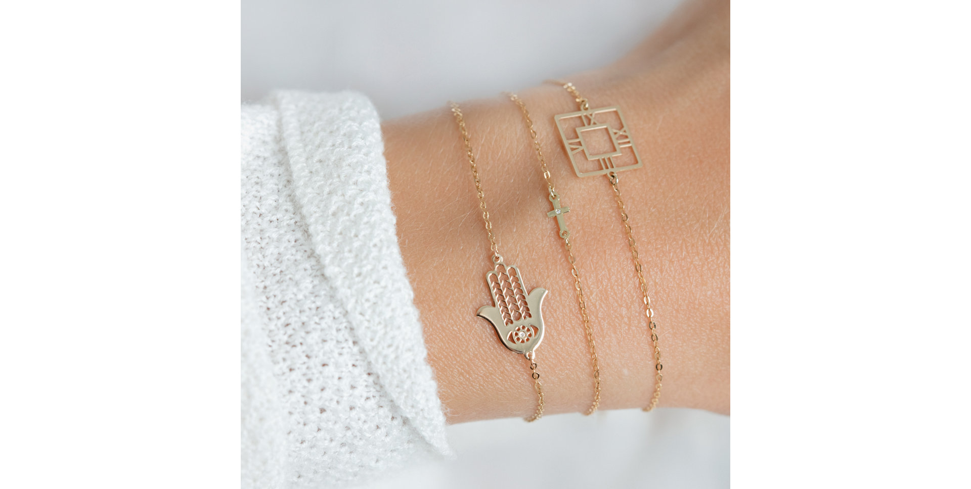 Náramek s diamantem Golden Hour