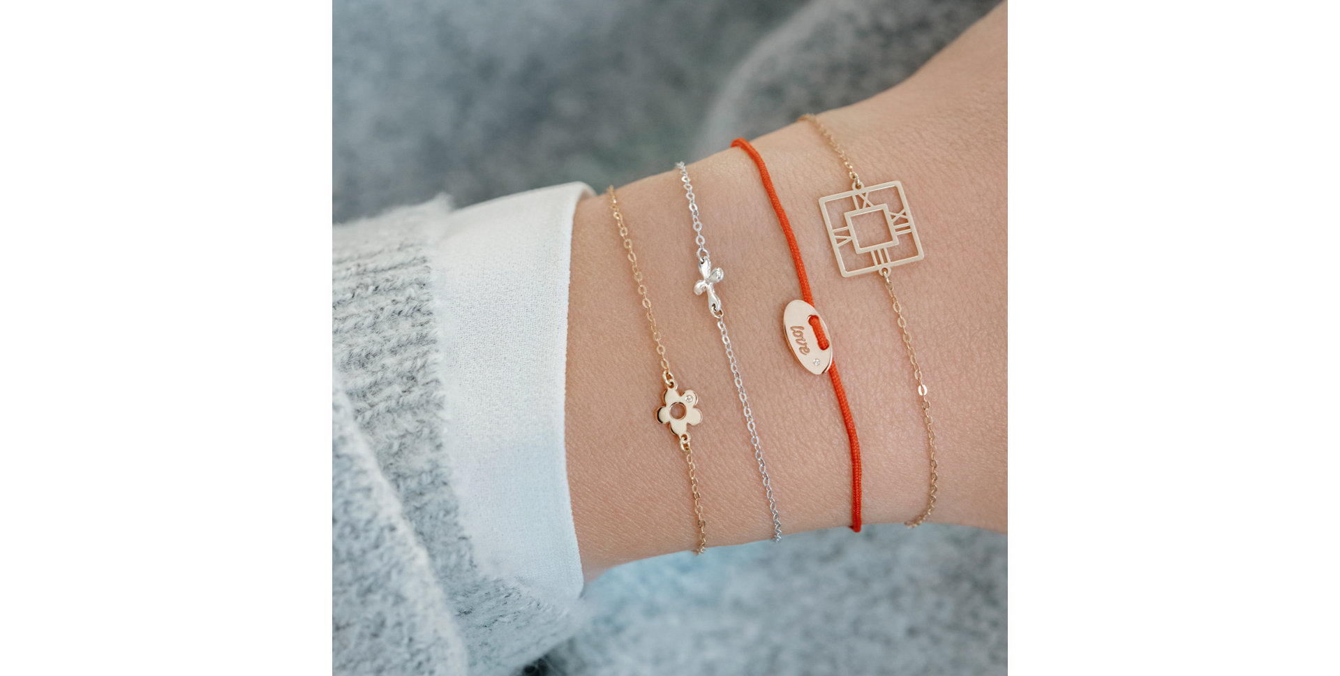 Náramek s diamantem Diamond Flower