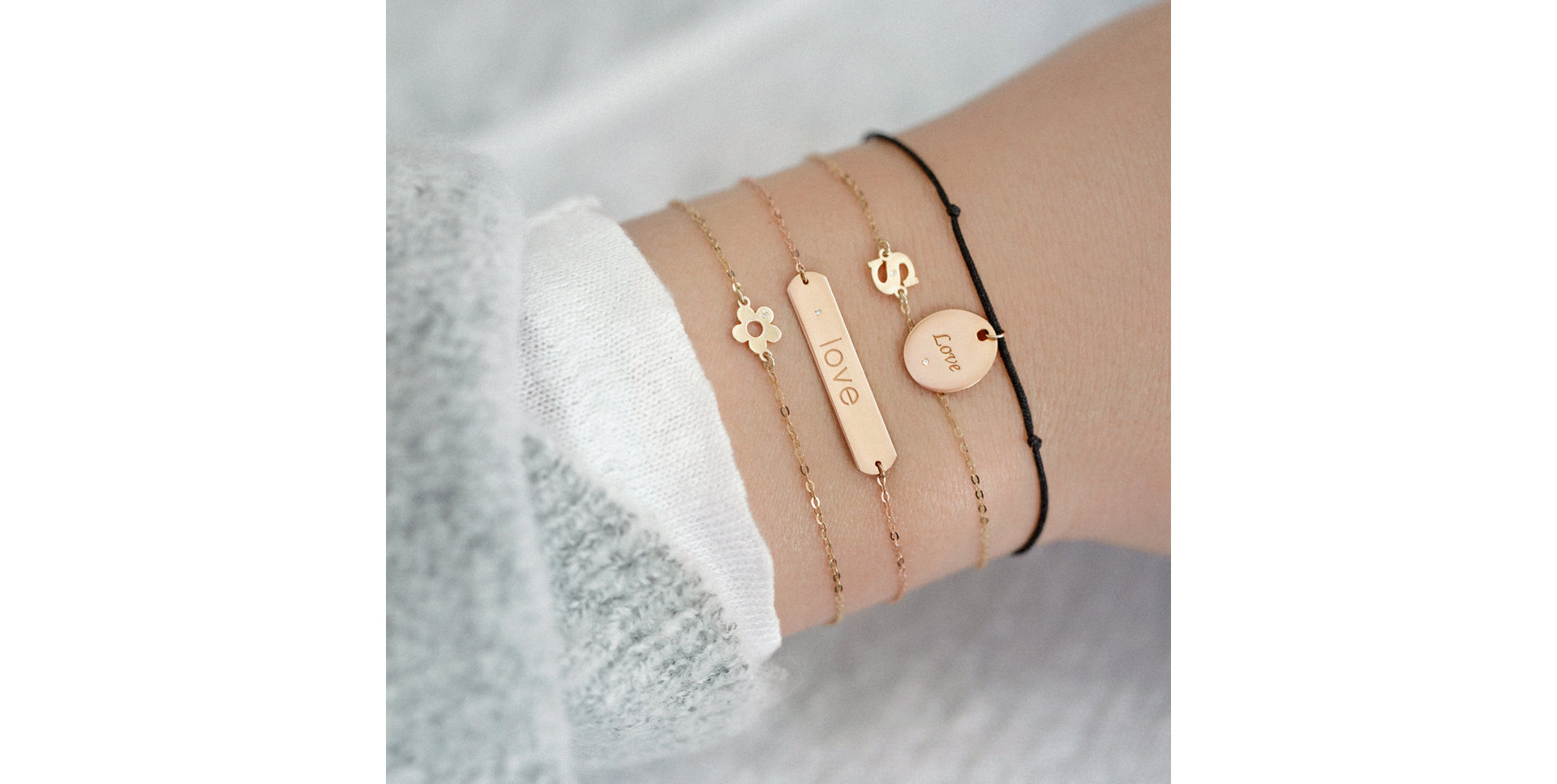 Náramek s diamantem Diamond Flower