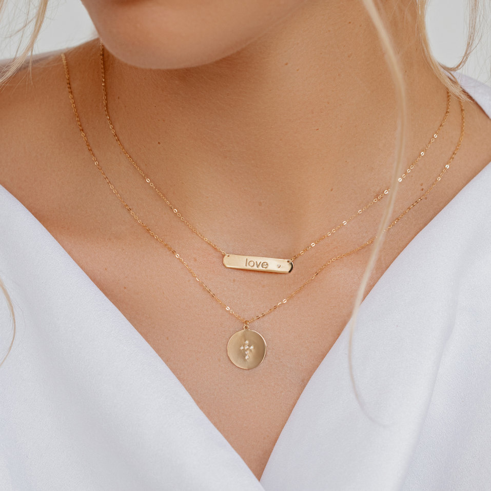 Náhrdelník s diamanty Diamond Cross