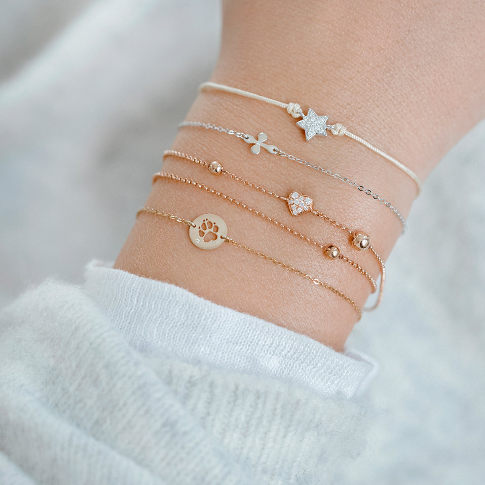 Náramek s diamantem Dog Paw
