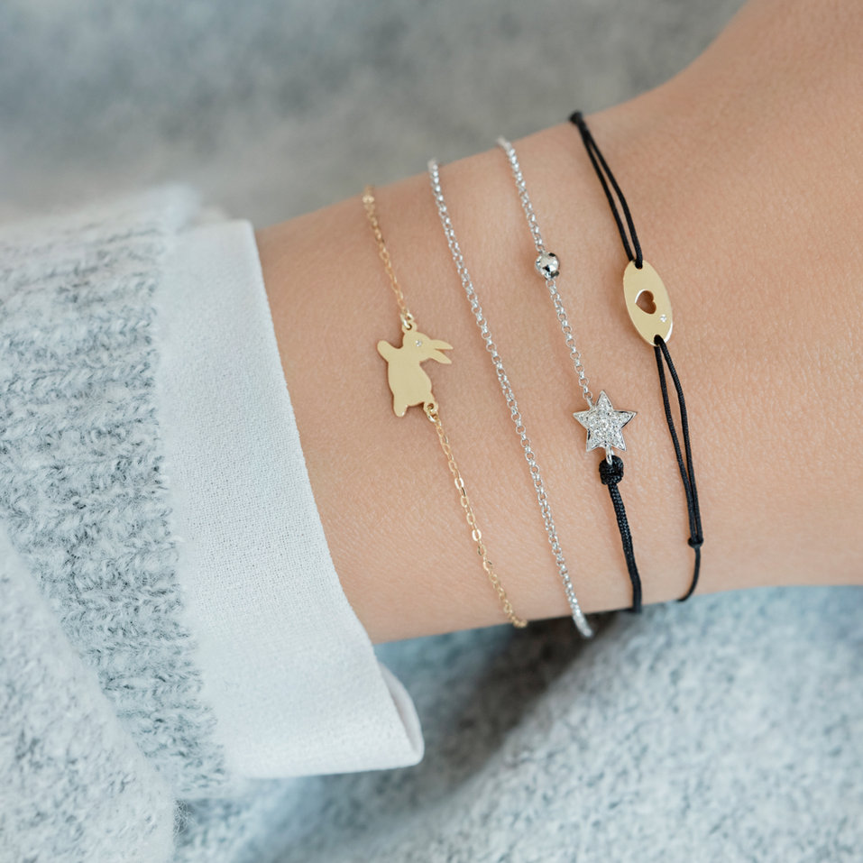 Náramek s diamantem Bunny