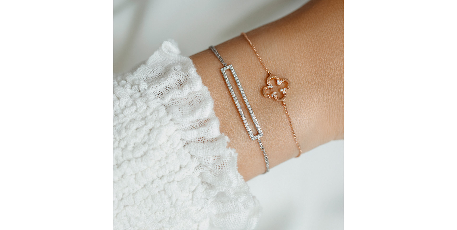 Náramek s diamanty Shiny Petals