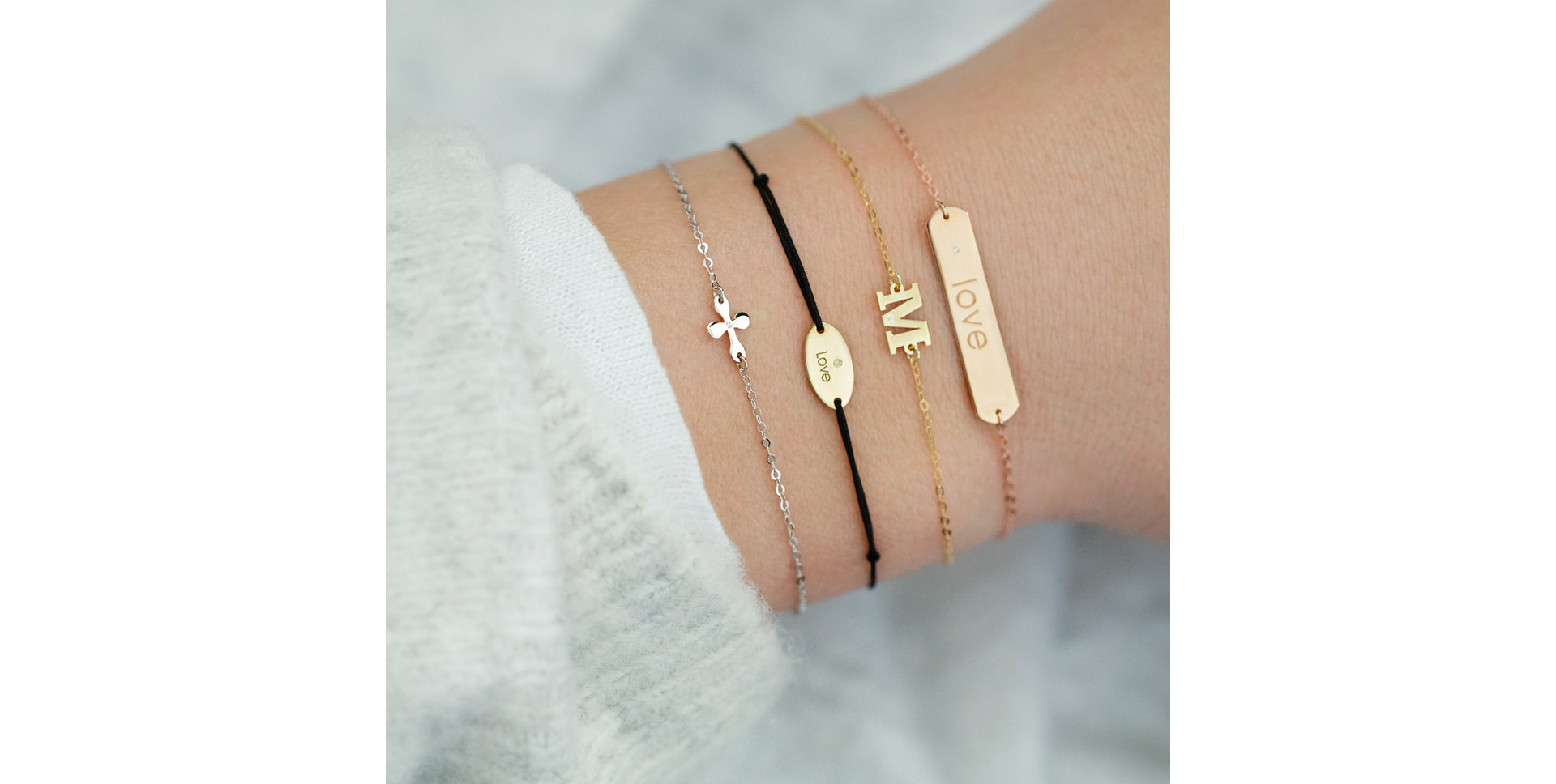 Náramek s diamantem Classic Big K