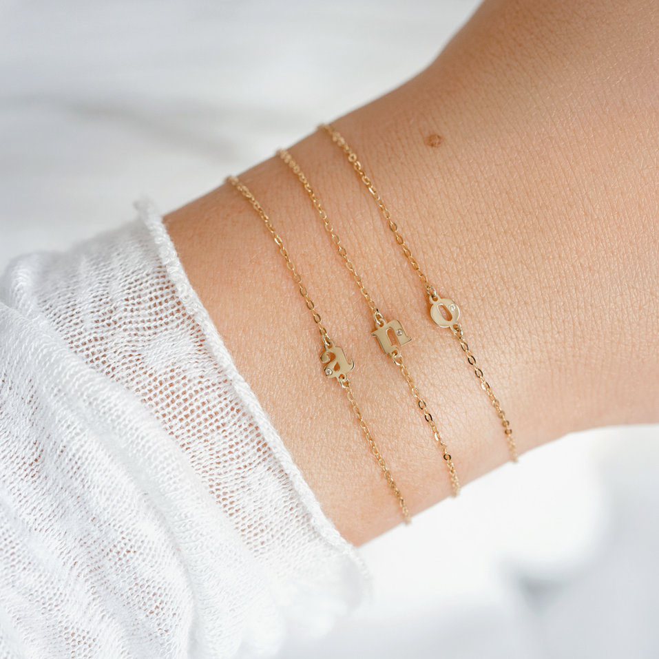 Náramek s diamantem Classic Little N