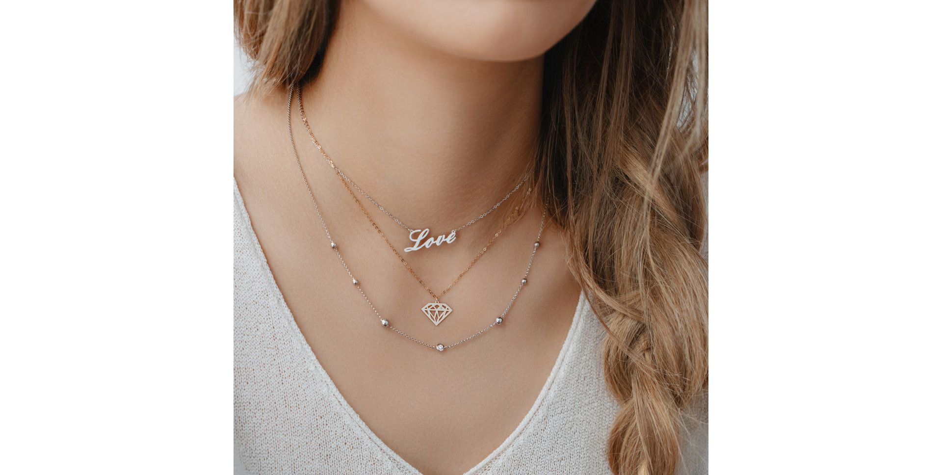 Náhrdelník s diamantem Diamond