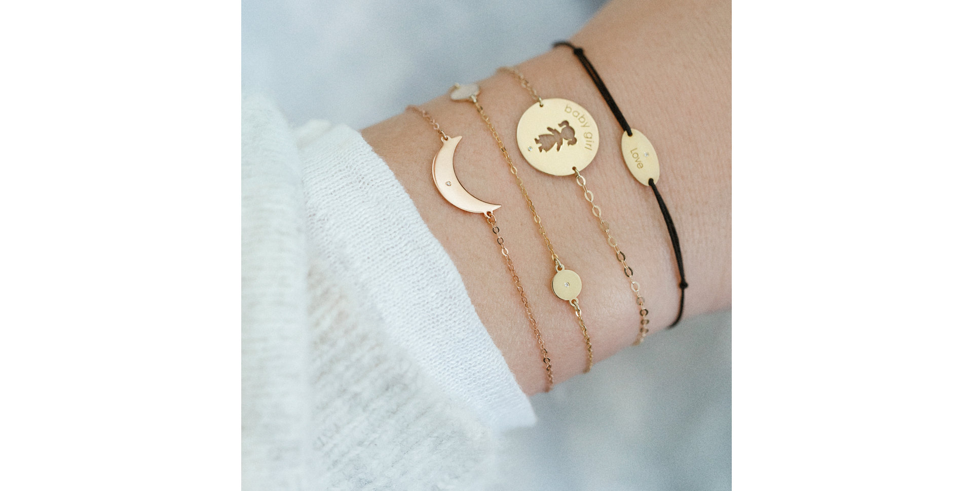 Náramek s diamantem Baby Girl