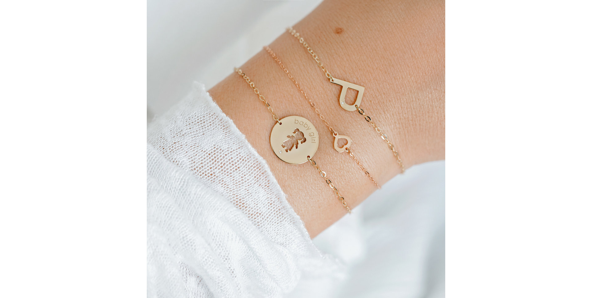 Náramek s diamantem Baby Girl