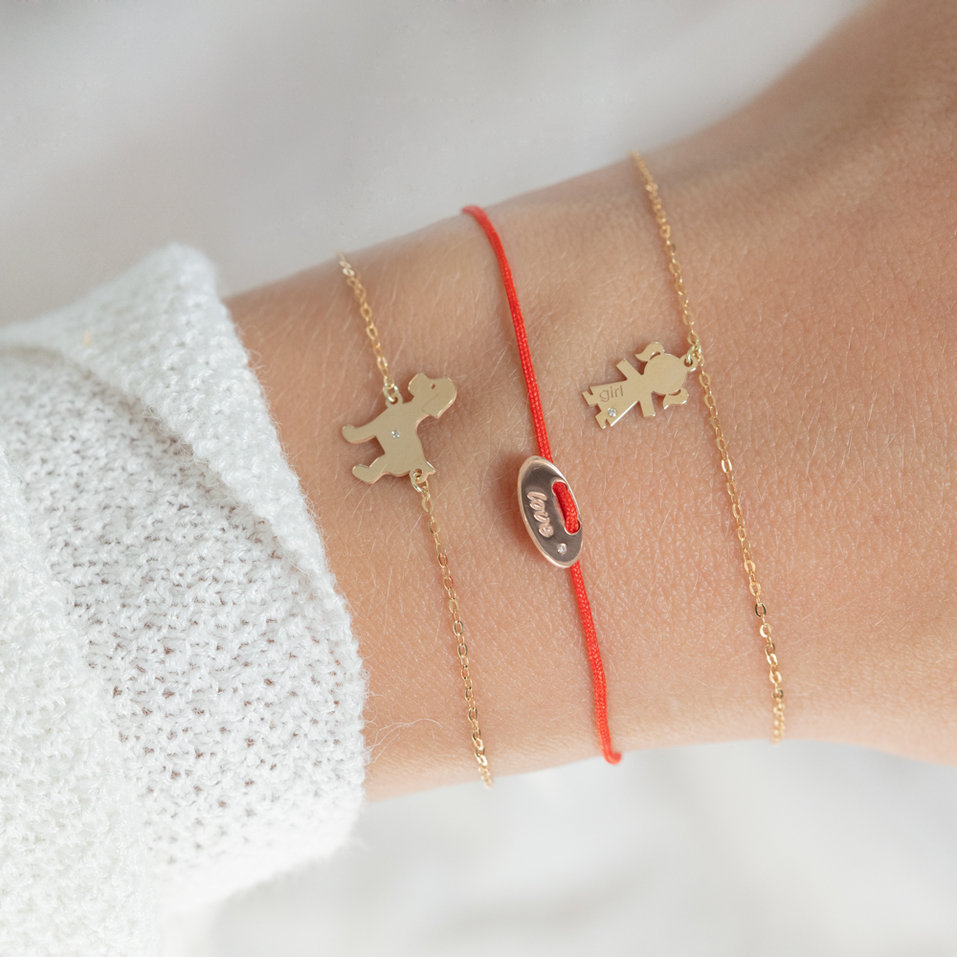 Náramek s diamantem Girl