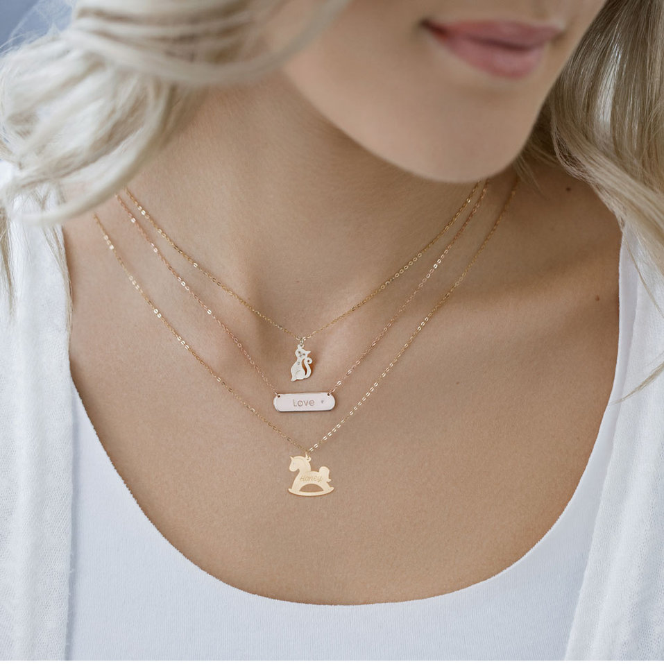 Náhrdelník s diamantem Honey Horse