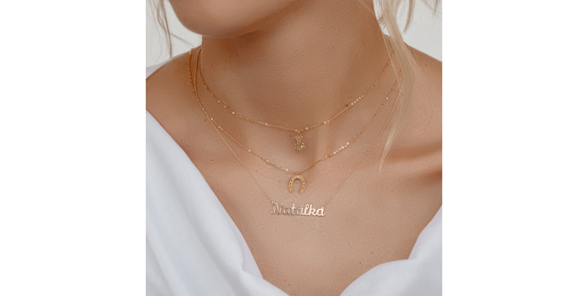 Náhrdelník s diamantem Horseshoe