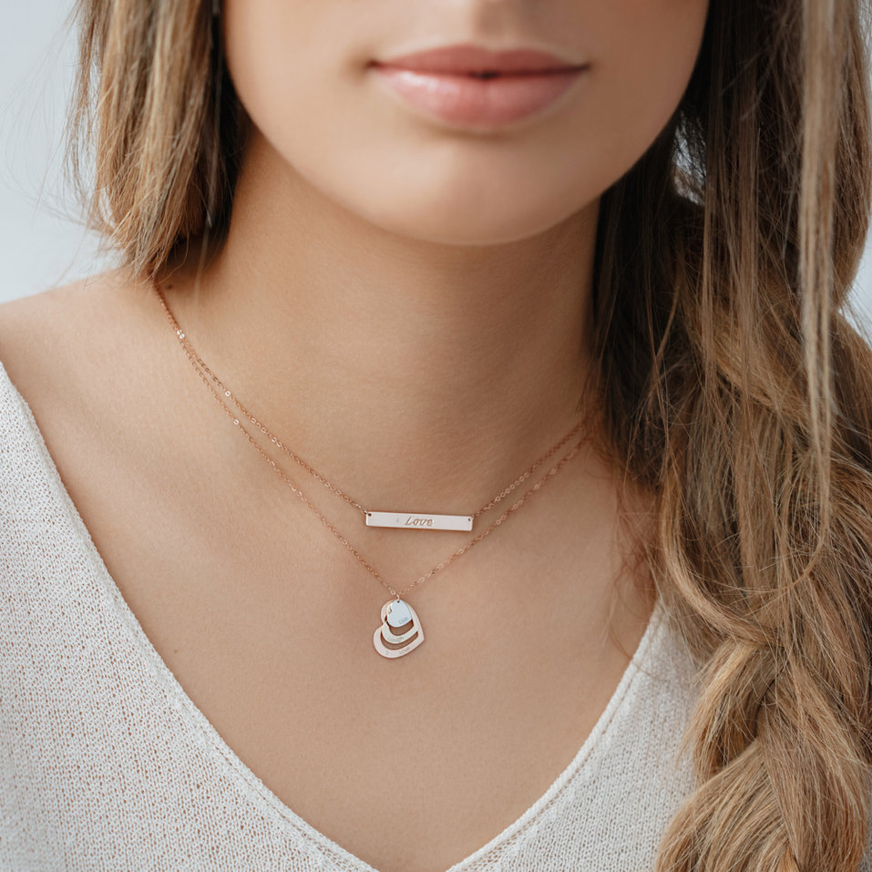 Náhrdelník s diamantem Live Laugh Love