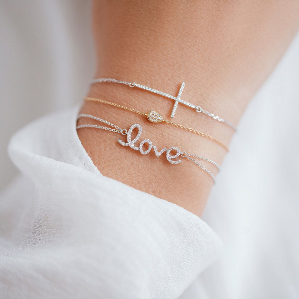 Náramek s diamanty Glittering Love