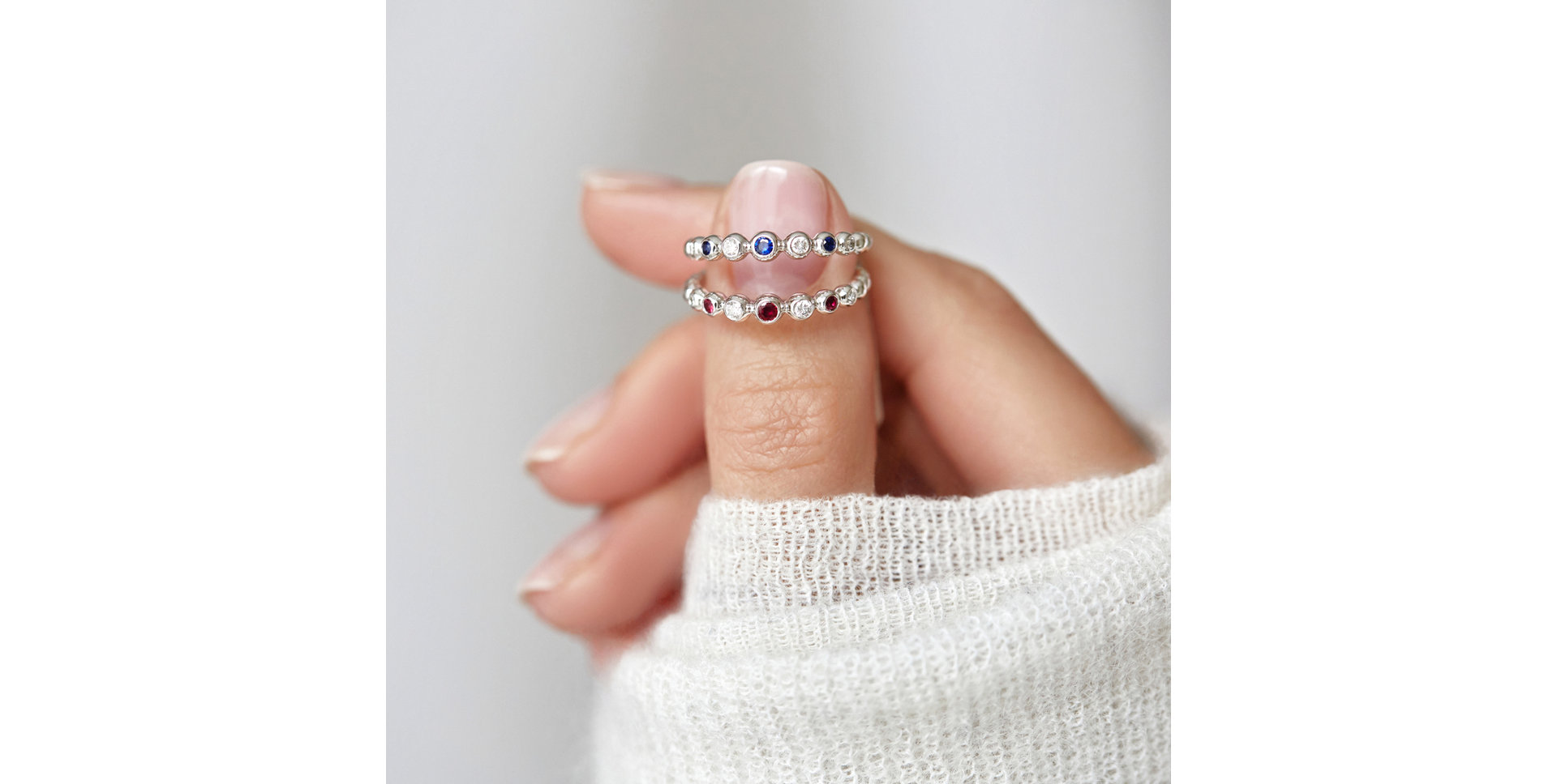 Prsten s diamanty a smaragdy Shiny Dots