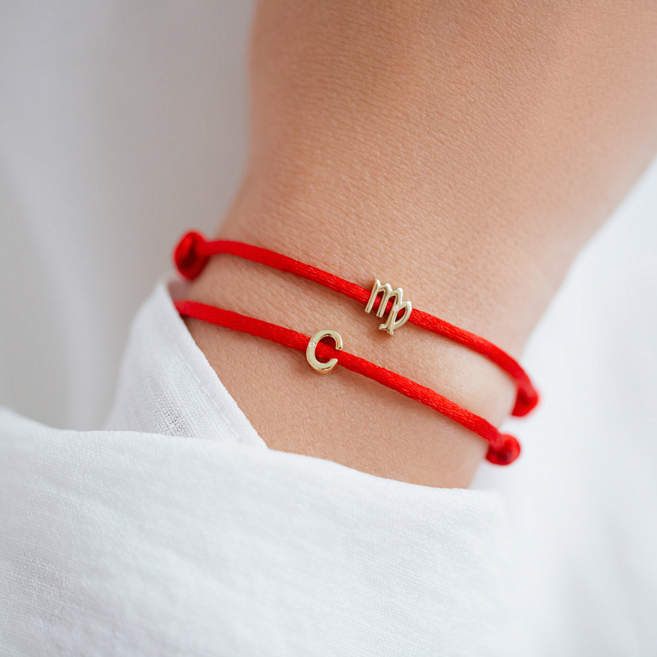 Diamantový náramek se šňůrkou Cancer