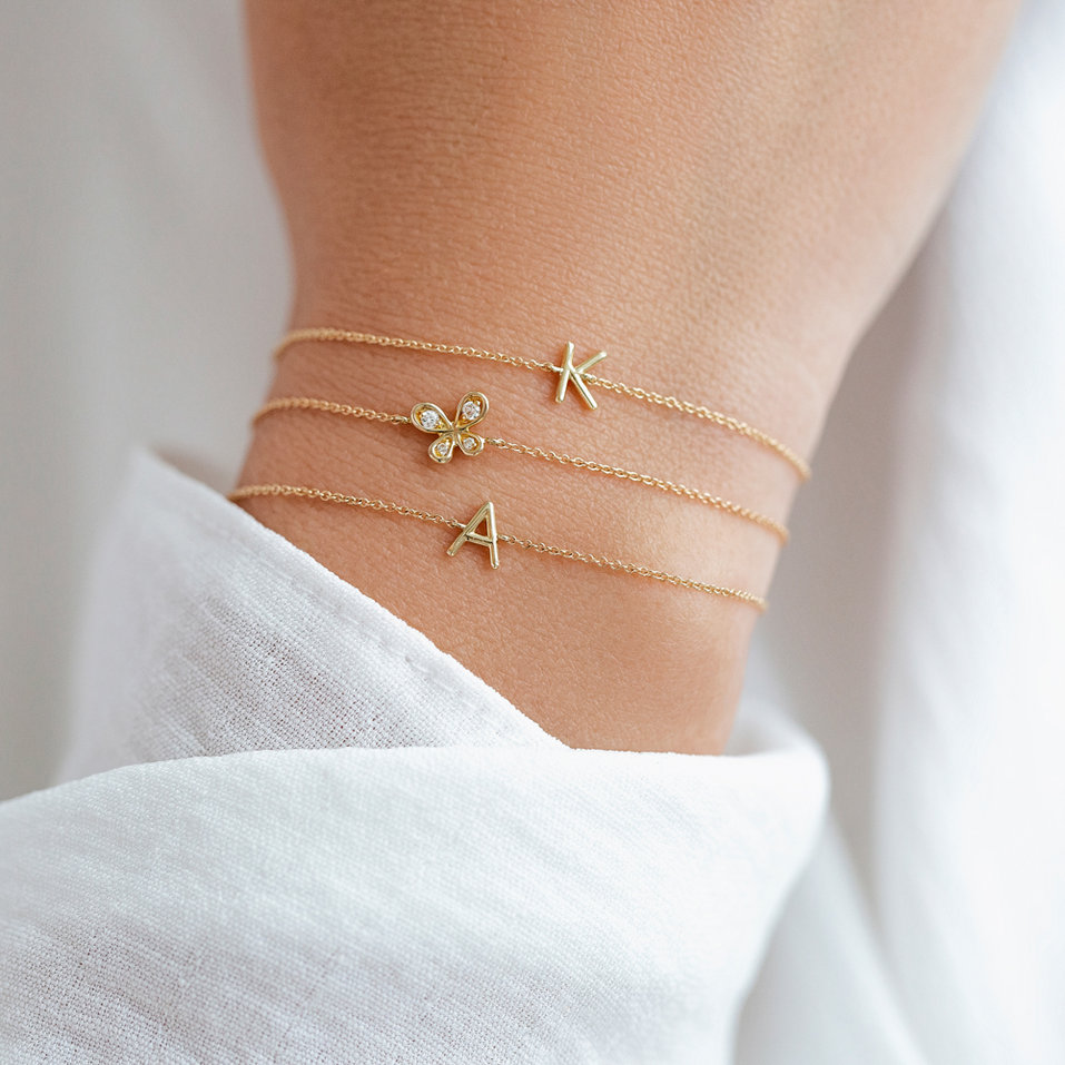 Náramek s diamantem Round Line B