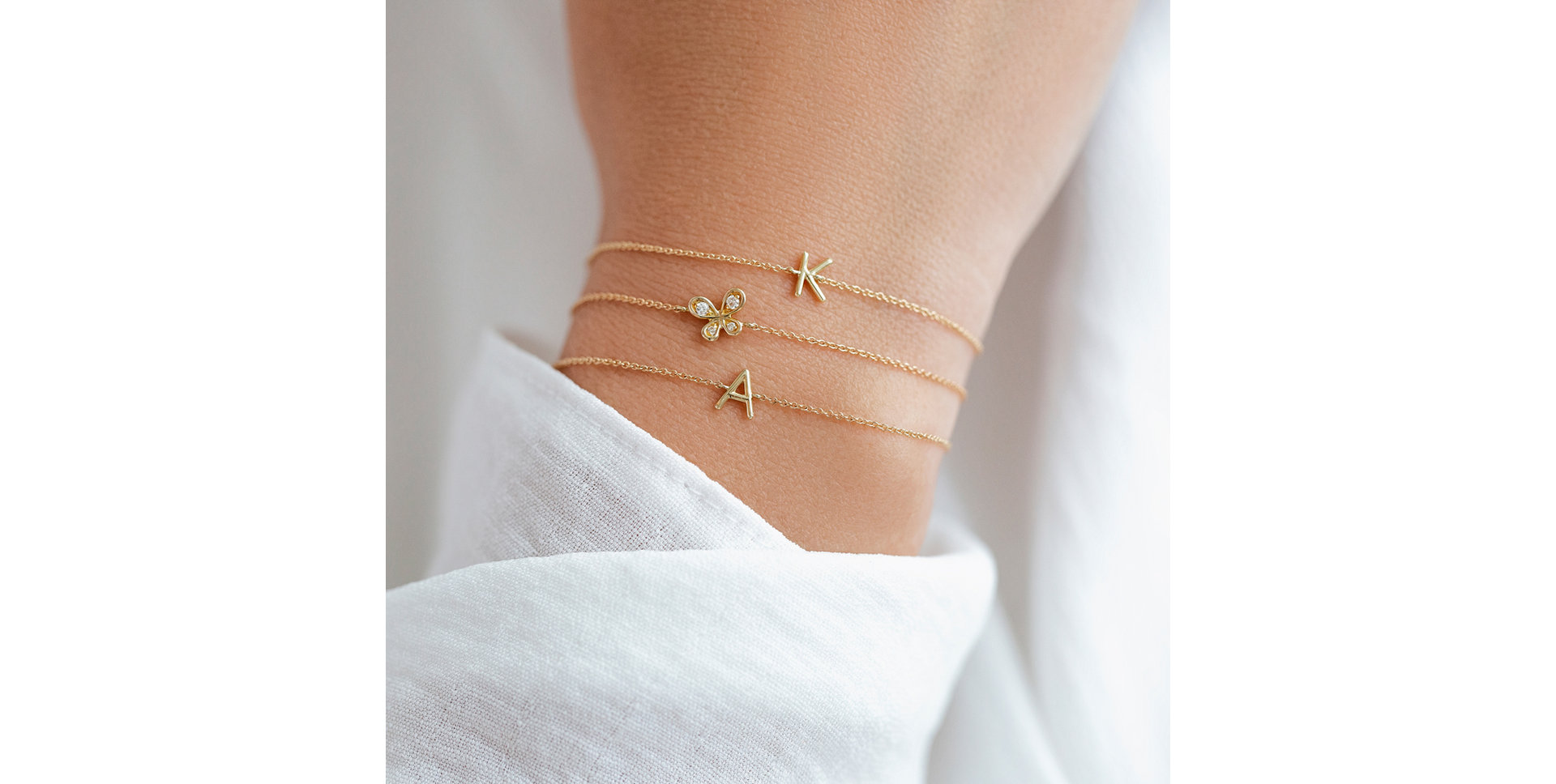 Náramek s diamantem Round Line M