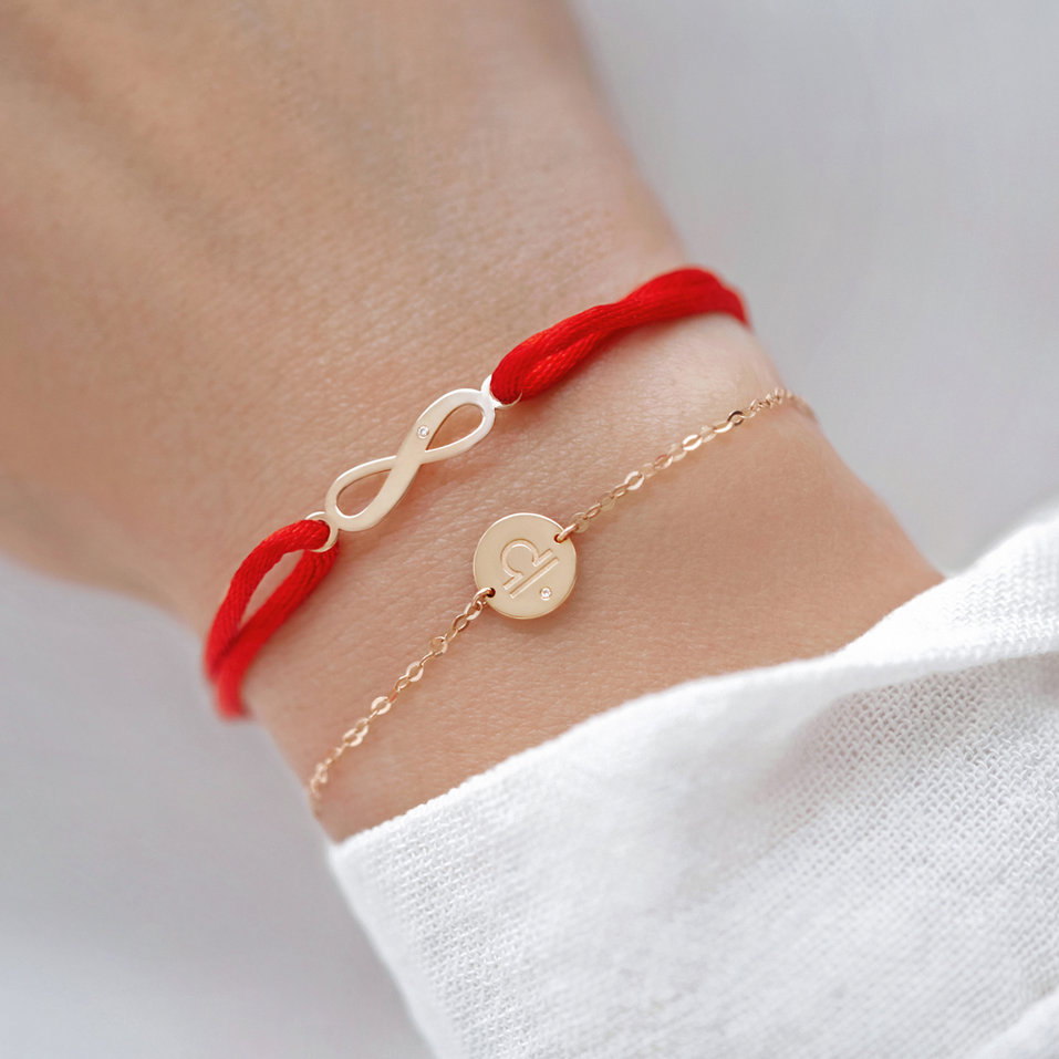 Náramek s diamantem Libra