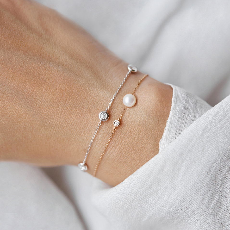 Náramek s diamanty Sparkling Dots