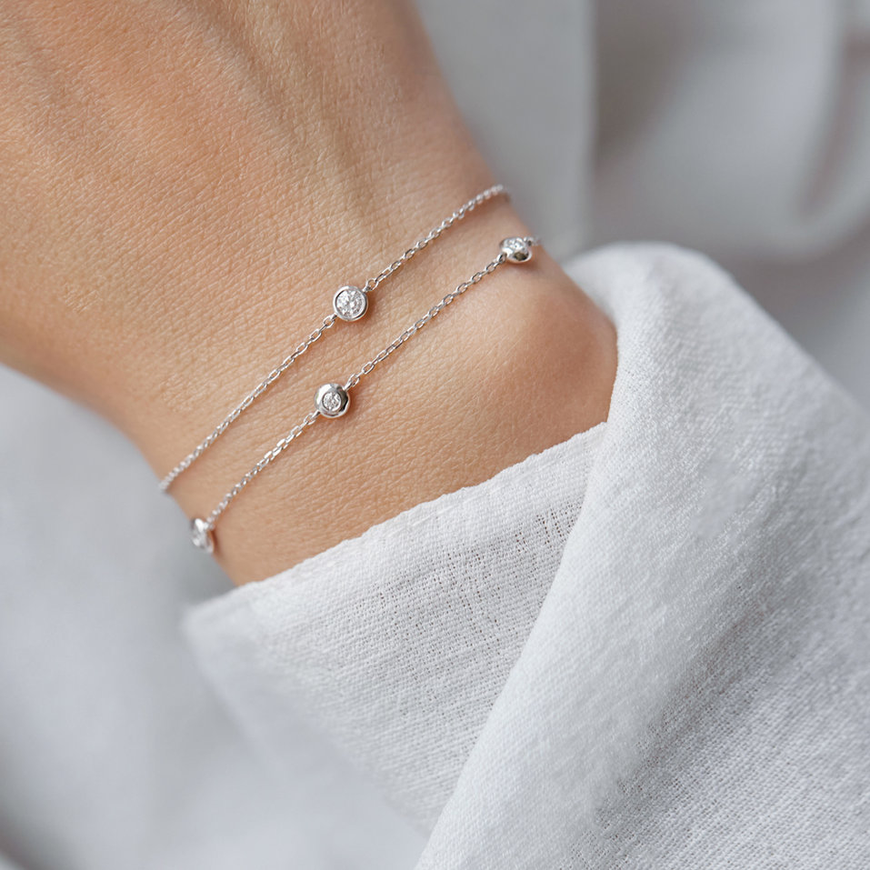 Náramek s diamantem Sparkling Dots