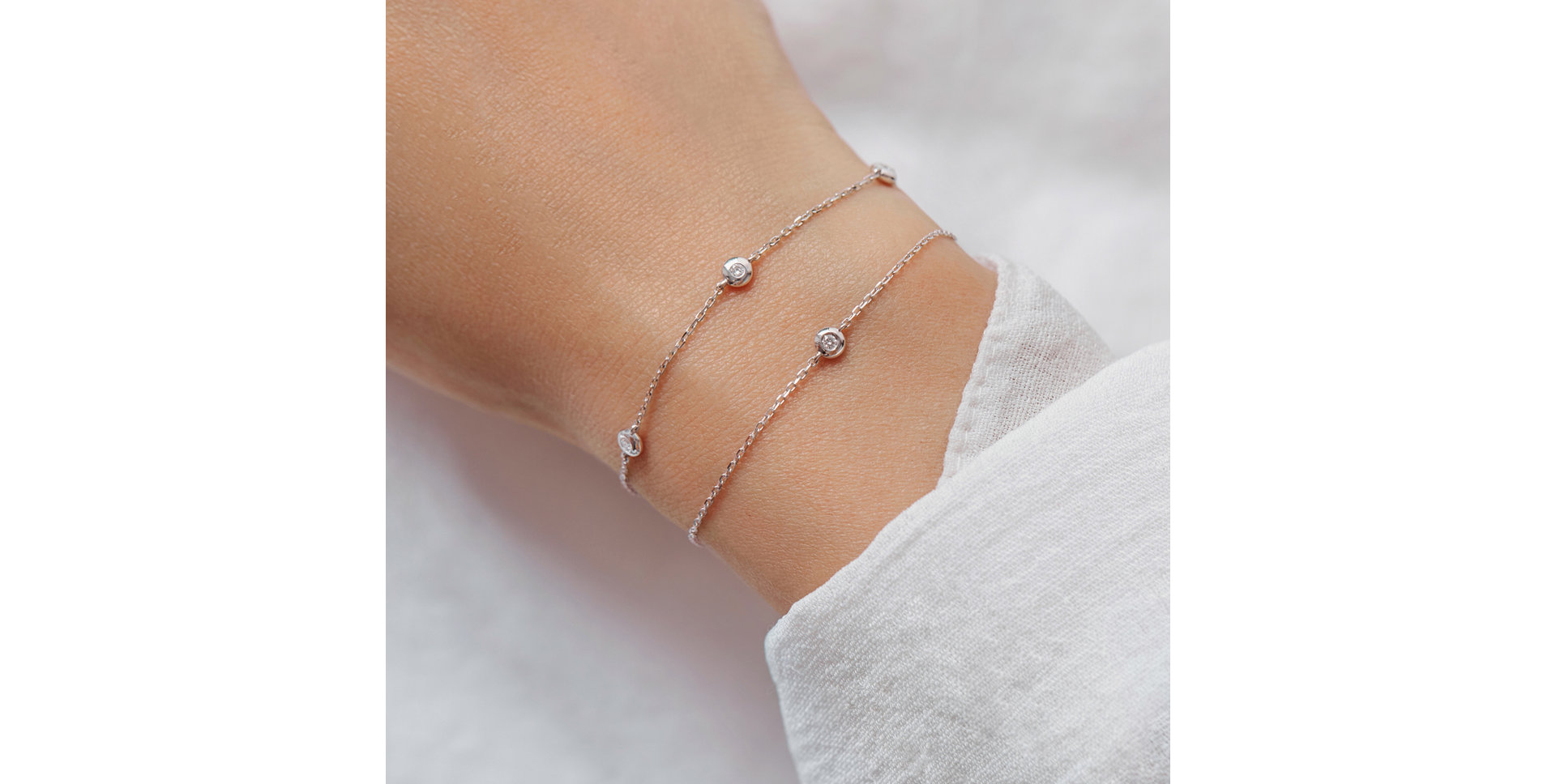 Náramek s diamantem Sparkling Dots