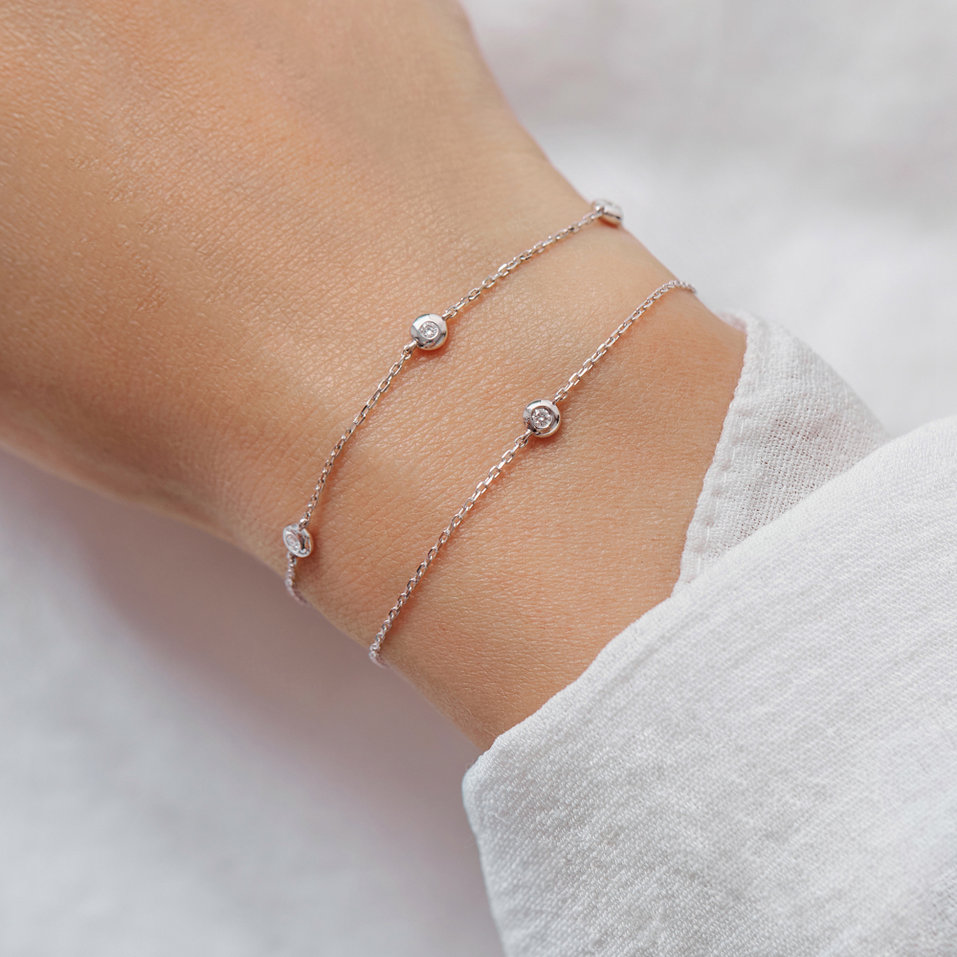 Náramek s diamantem Sparkling Dots