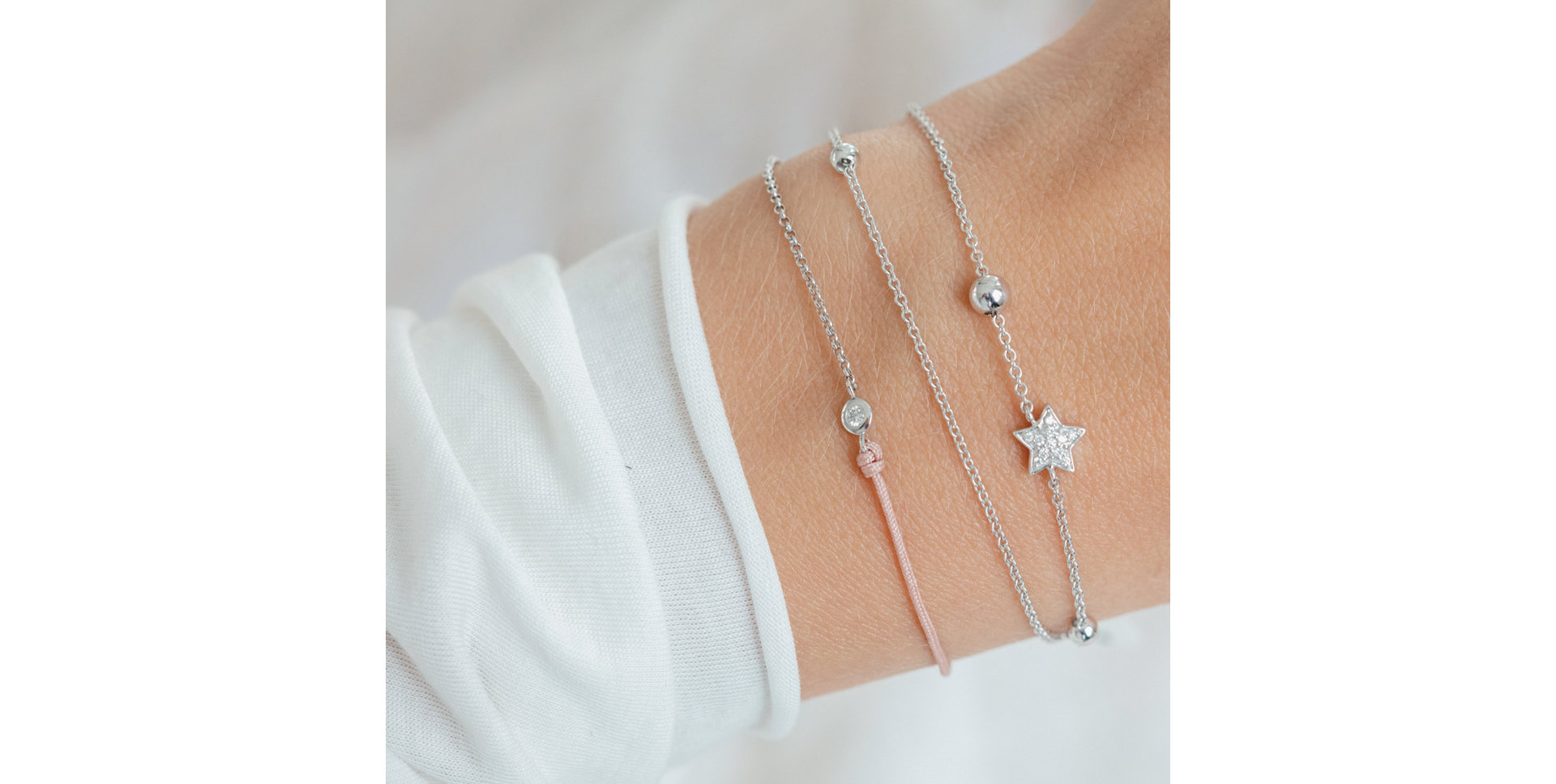 Náramek s diamanty Starshine Message