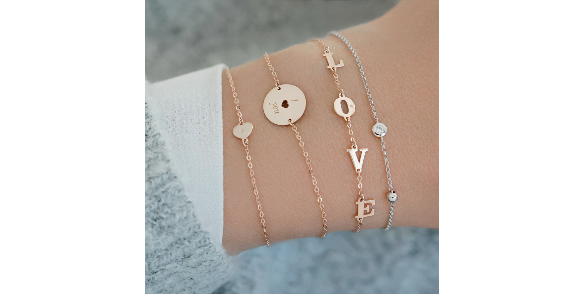 Náramek s diamantem Sky Message