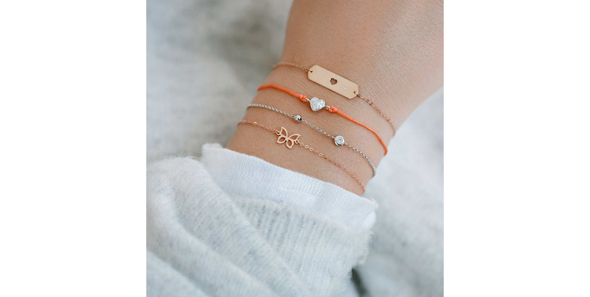 Náramek s diamantem Sky Message