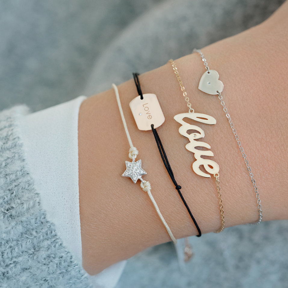 Náramek s diamantem My Heart