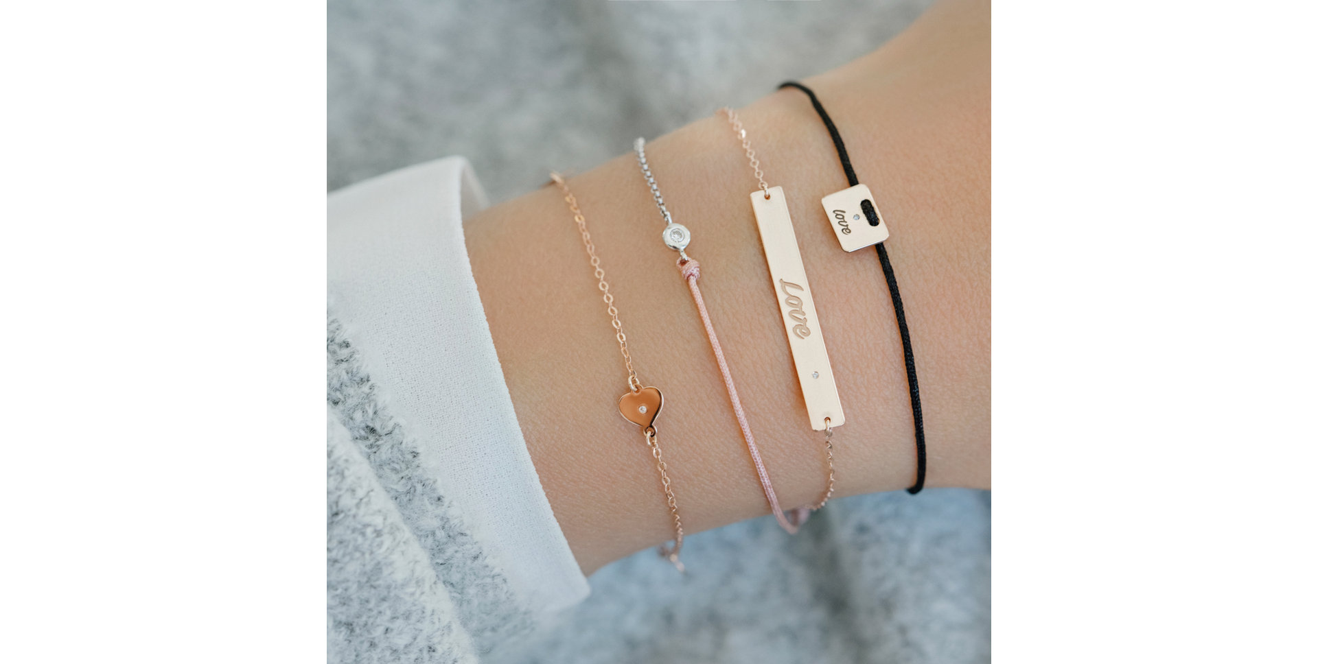 Diamantový náramek se šňůrkou Effect Diamond