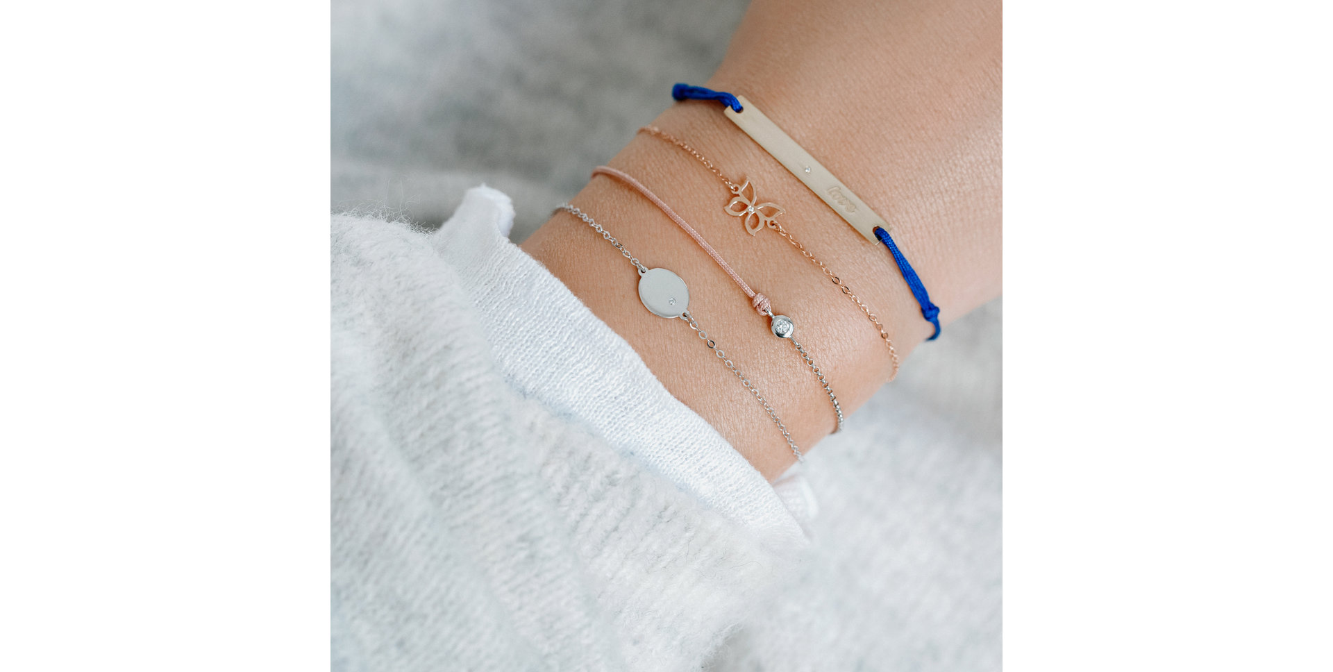 Diamantový náramek se šňůrkou Effect Diamond