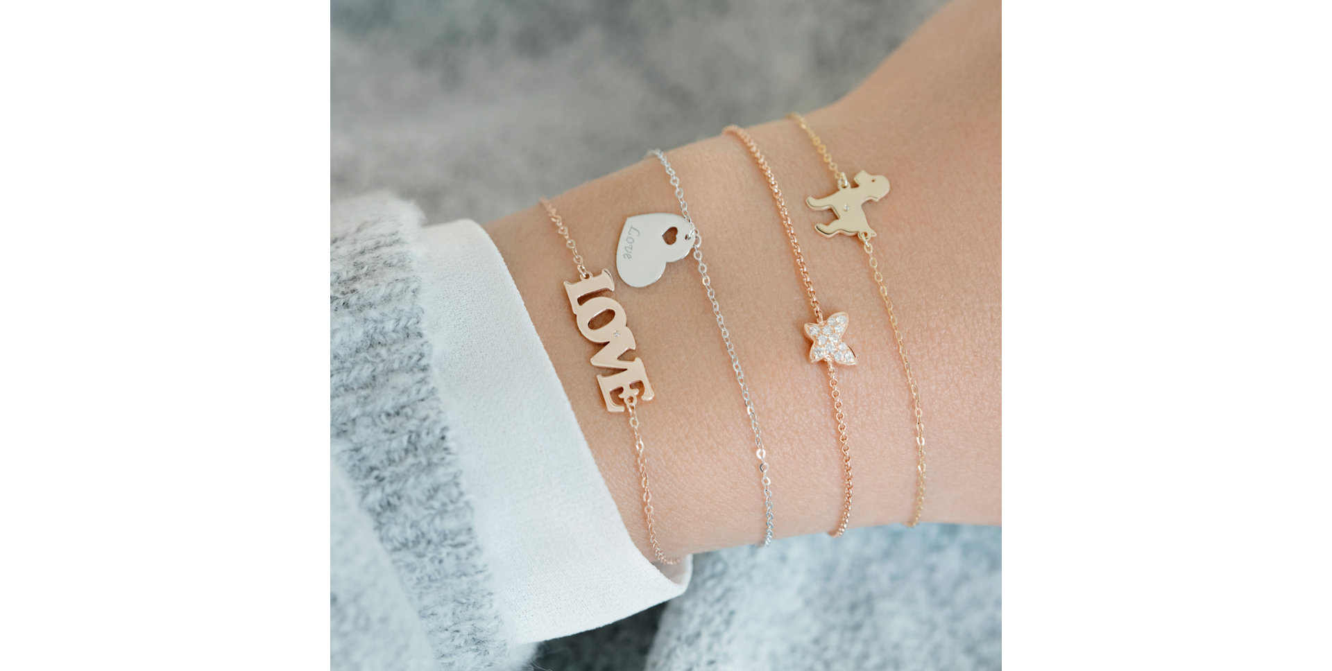 Náramek s diamantem Passion Heart