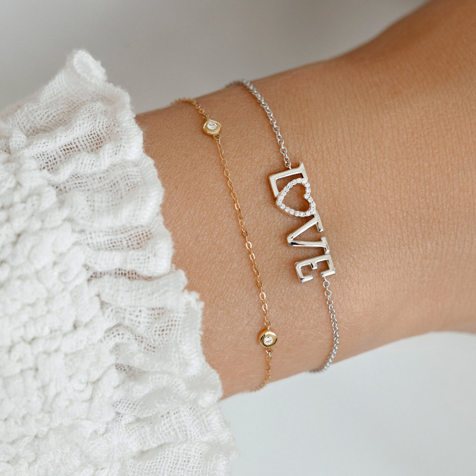 Náramek s diamanty Dots